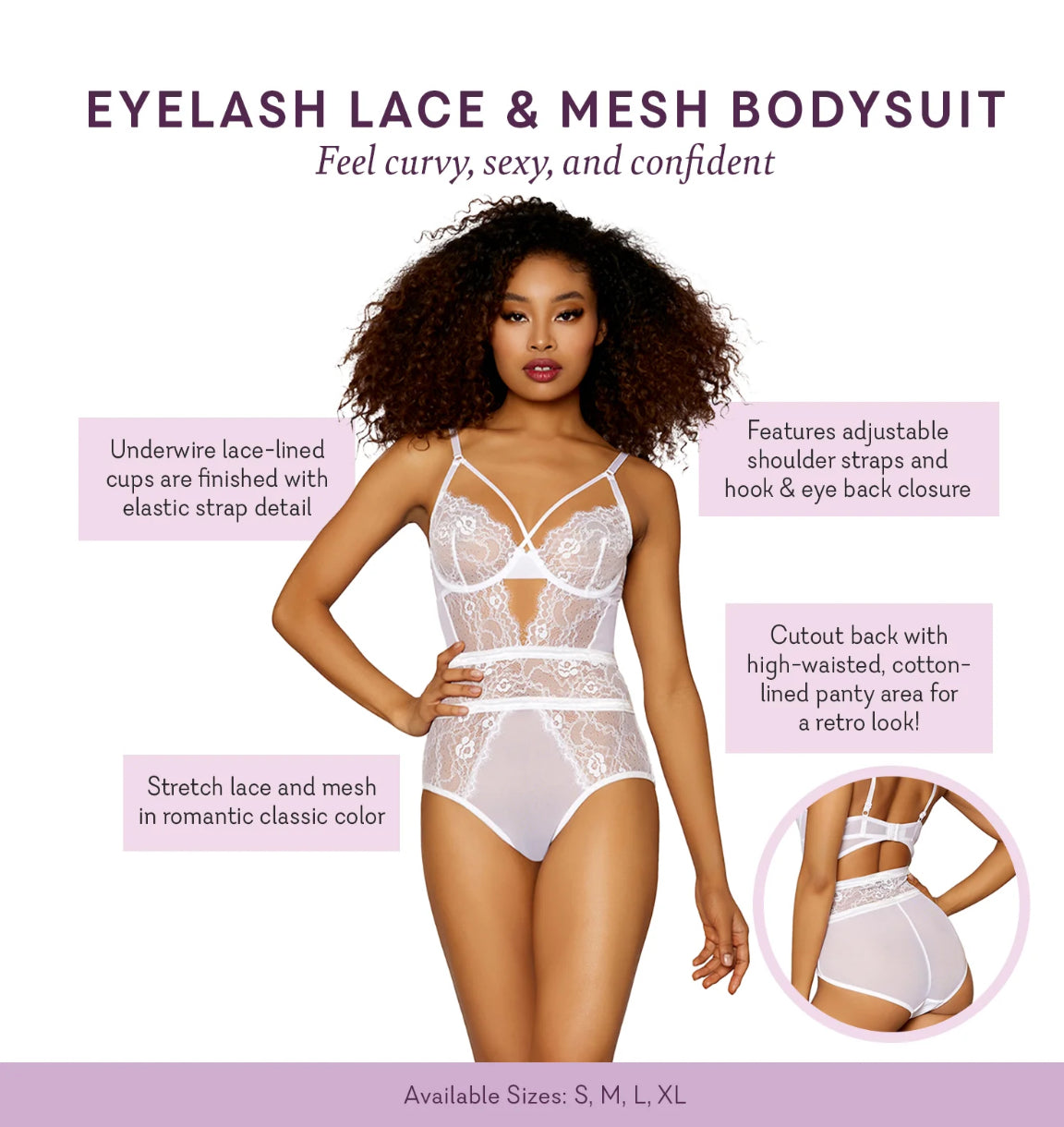 Eyelash Lace & Mesh Teddy